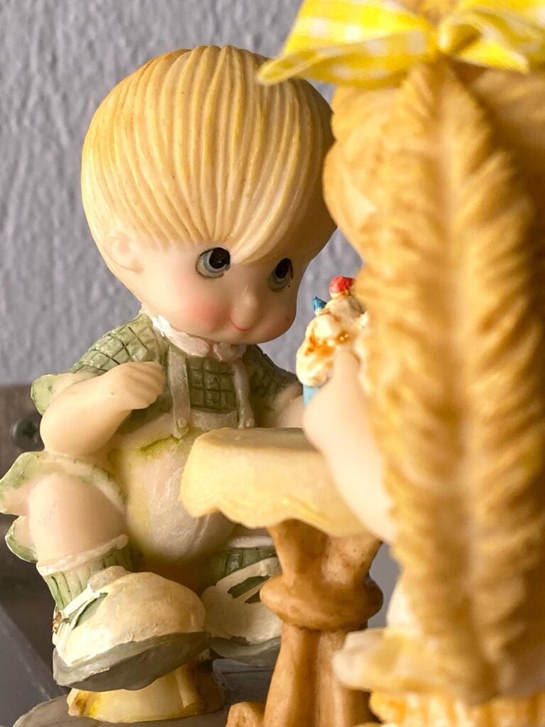 Vintage “Sweet Kids” damgalı Kız - Erkek Çocuk Biblo - 3