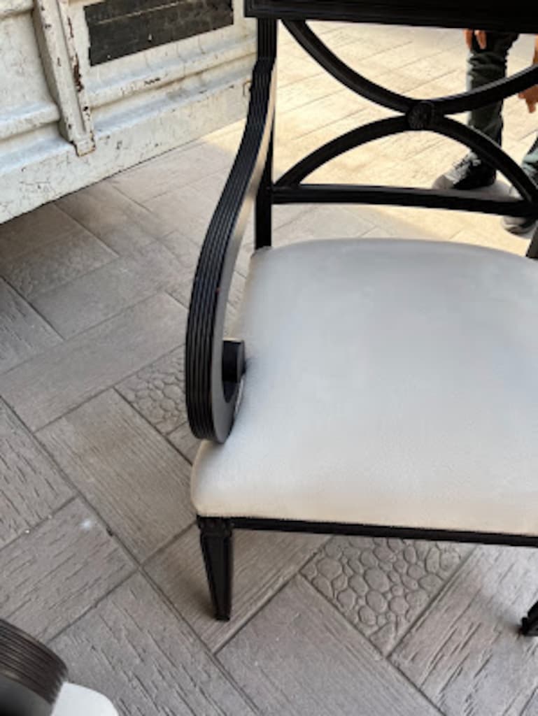 REGENCY TARZI SİYAH LAKE KOLLU SANDALYE 2 ADET - 7