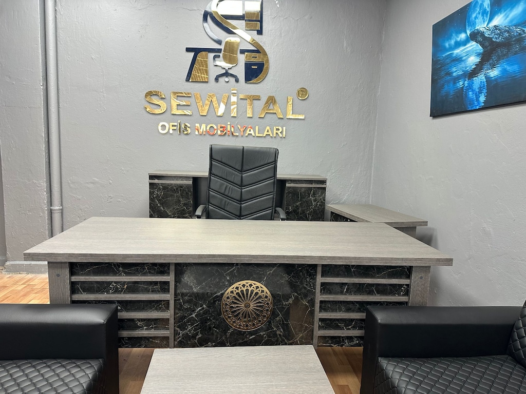 SEWİTAL OFİSTEN GÜNEŞ OFİS TAKIMI KOMPLE SET KANEPELİ 180*80 MASASIYLA - 8