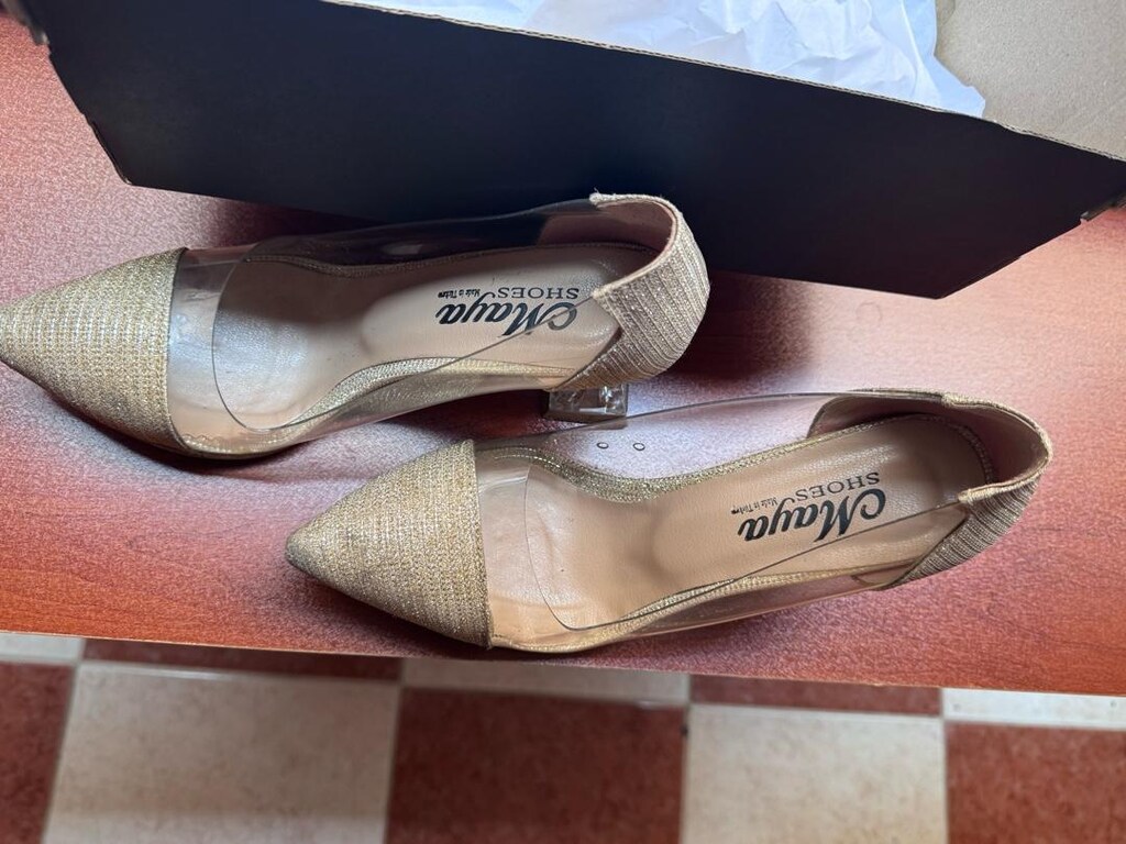 gold simli stiletto - 3