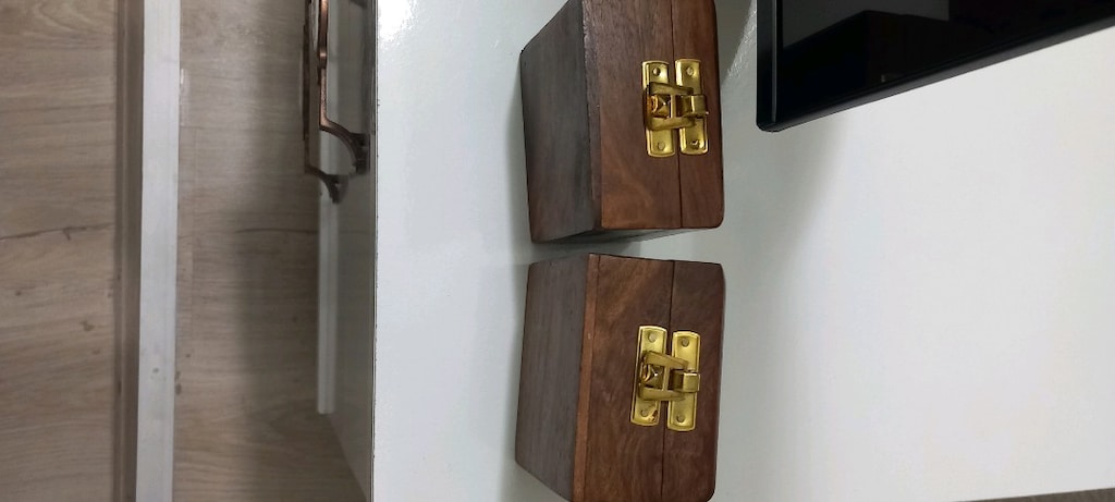 2 ad el yapımı el oyma ahşap kutu - 2