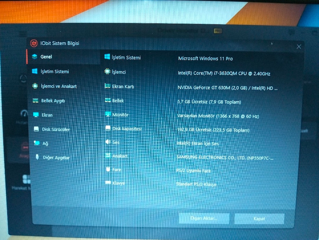 Samsung NP550P5C i7 3. nesil işlemcili laptop - 7