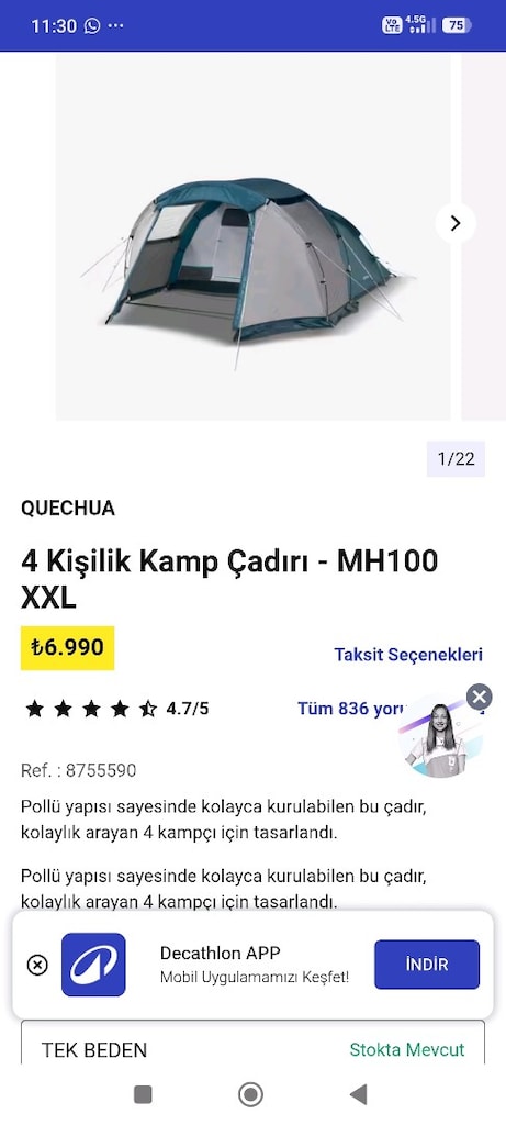çadır Decathlon - 3