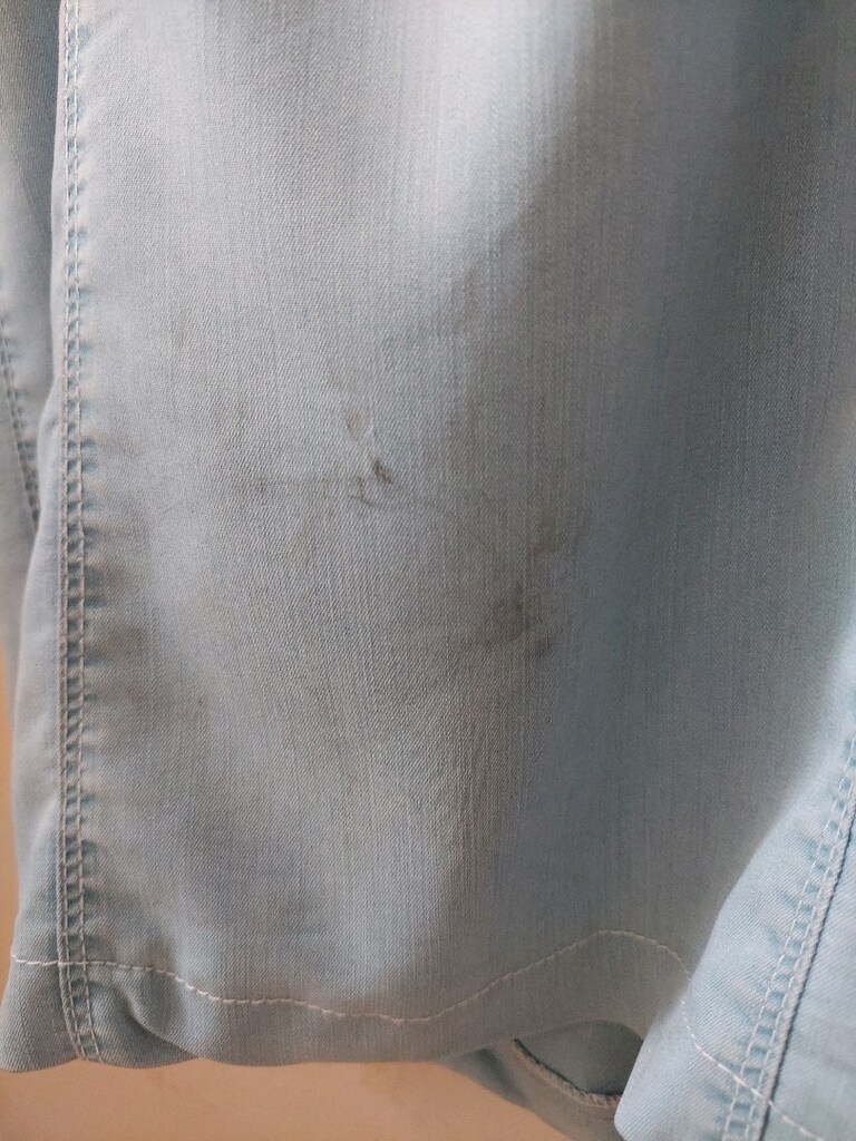 ZÜHRE apoletli denim model mavi pardesü - 8