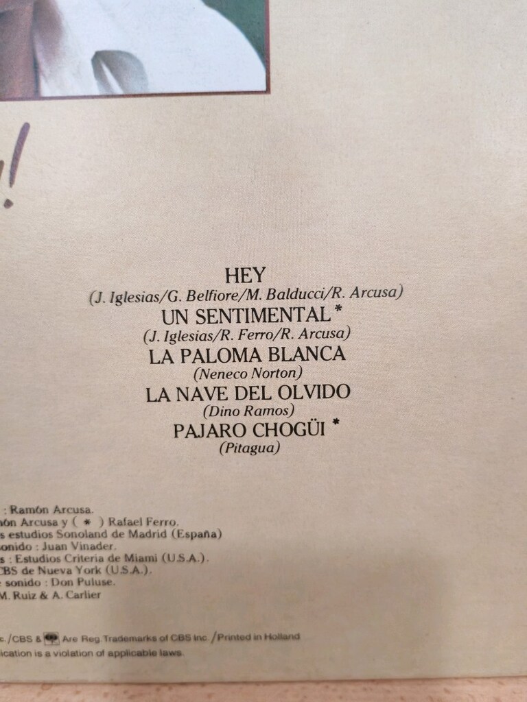 Julio İglesias & Hey LP - 4