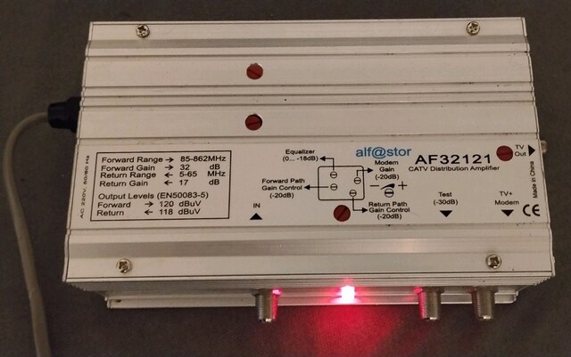 alfastar af 32121 catv merkezi uydu sinyal yükseltici sıfır sayılır