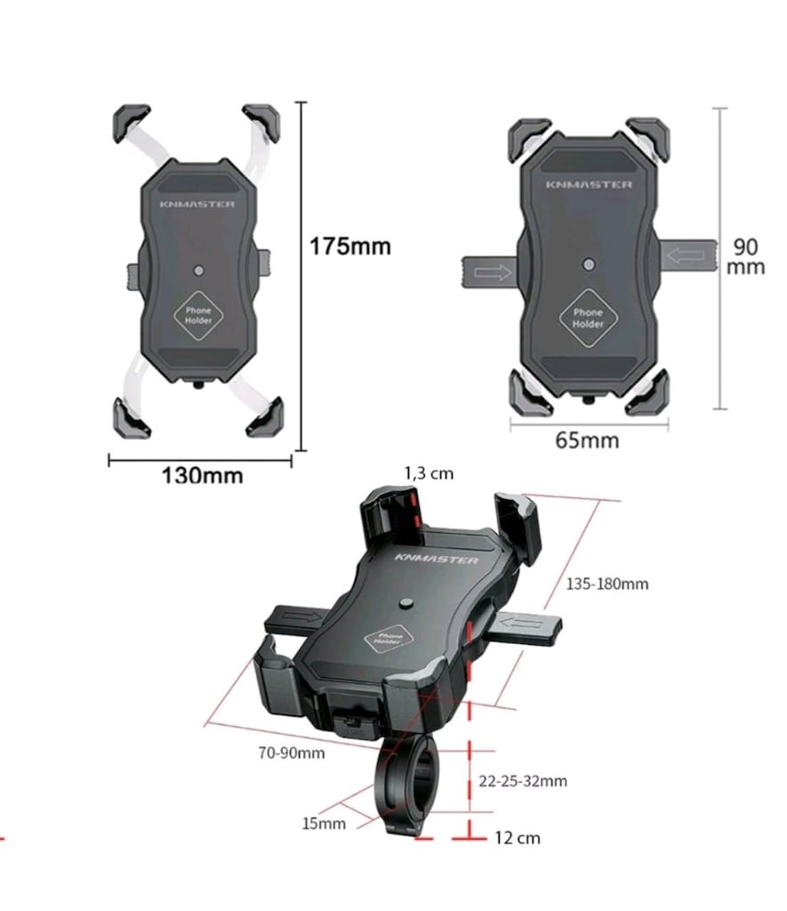 KN MASTER Motosiklet telefon tutacağı - 6