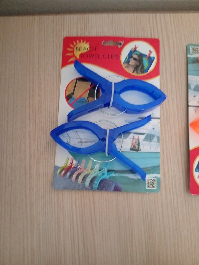 2 paket (4 adet) büyük boy plaj havlu mandalı - 2