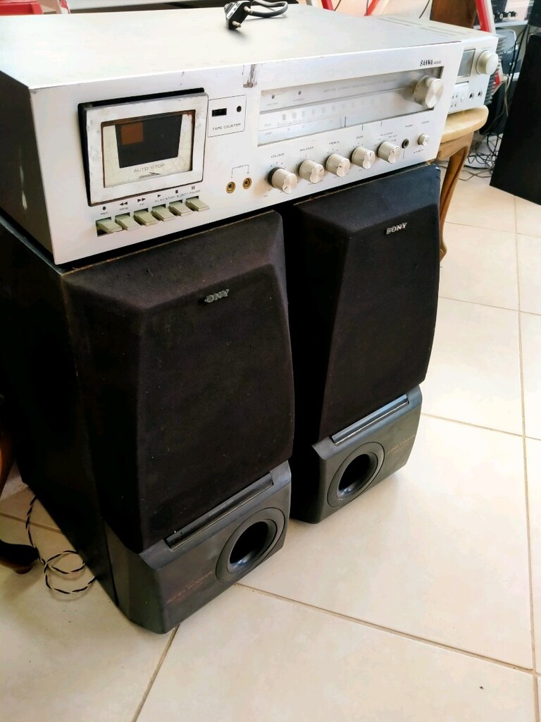 antika sanwa marka radyo kaset çalar ekolayzer - 4