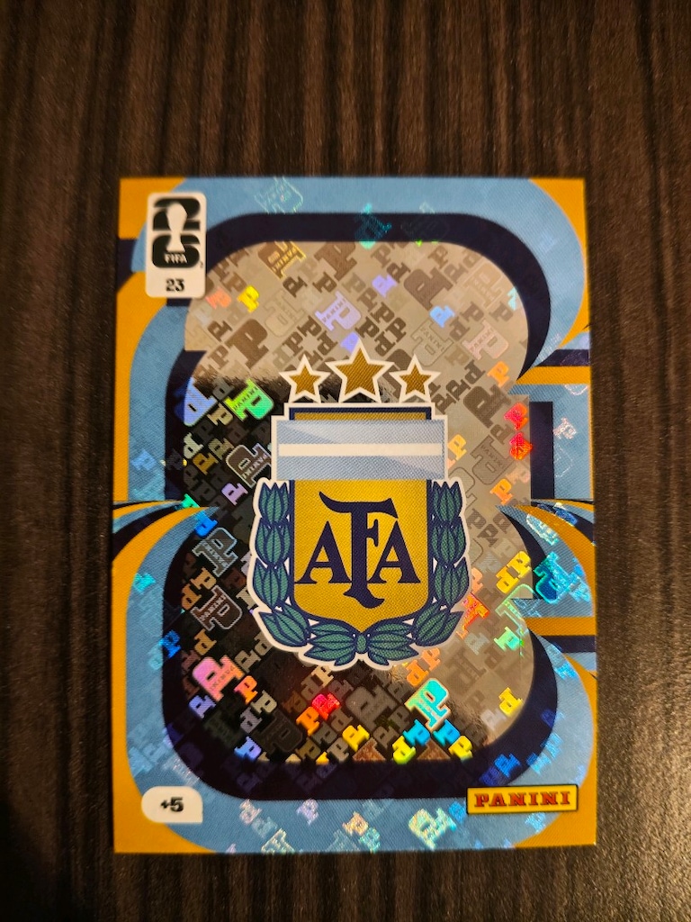 Panini FIFA World Cup 2026 Arjantin AFA Team Badge Holo Rare +5 Nadir