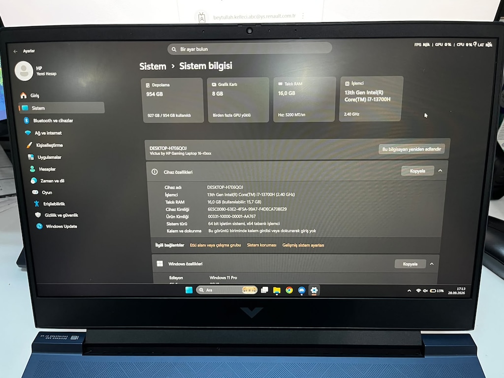 HP VİCTUS RTX 4060 - 7