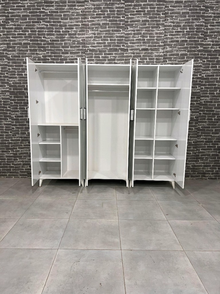 MDF 6 kapaklı elbise dolabı - 7