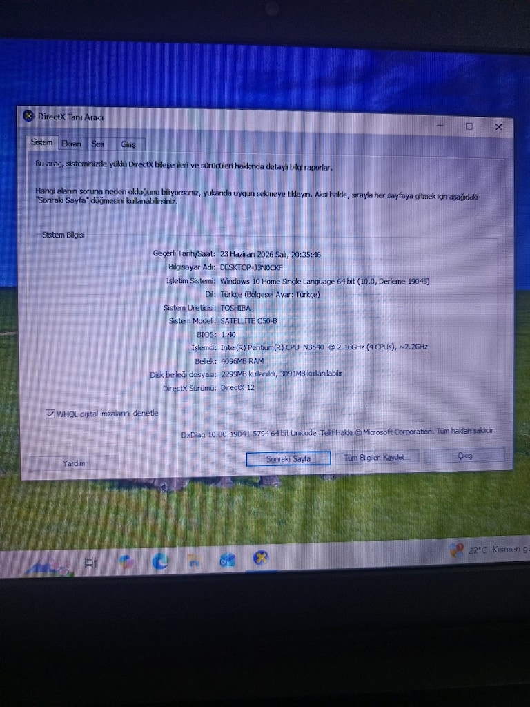 Toshiba Pentium N3540 4 Ram 120 HDD dizüstü laptop bilgisayar - 5