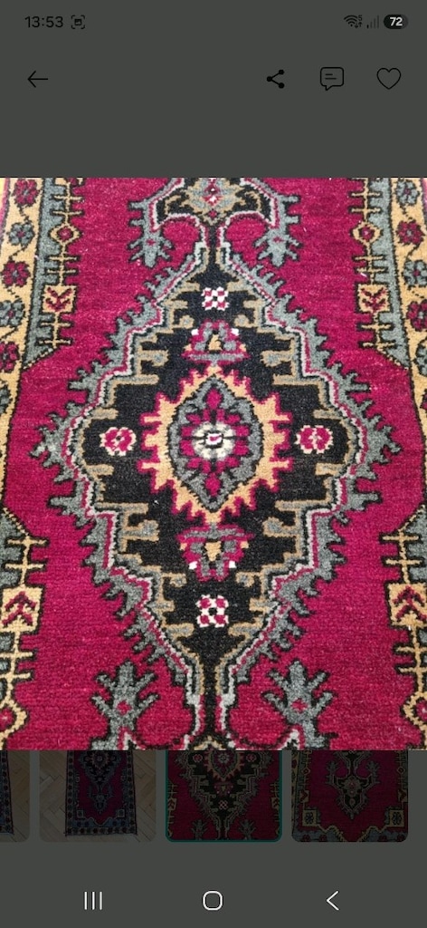 Antika El Dokuma Yün Halı Kök Boya - 4