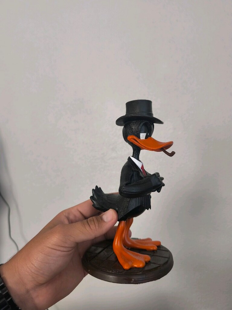 Premium Özel Yapım Daffy Duck Figürü - Astar + El Boyaması + Vernikli - 2