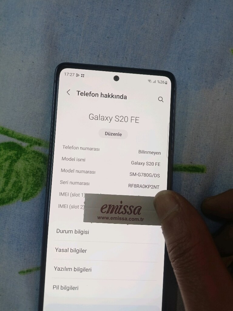 samsung galaxy s20fe 128&6 sorunsuz temizdir parmak izi okumuyor - 5