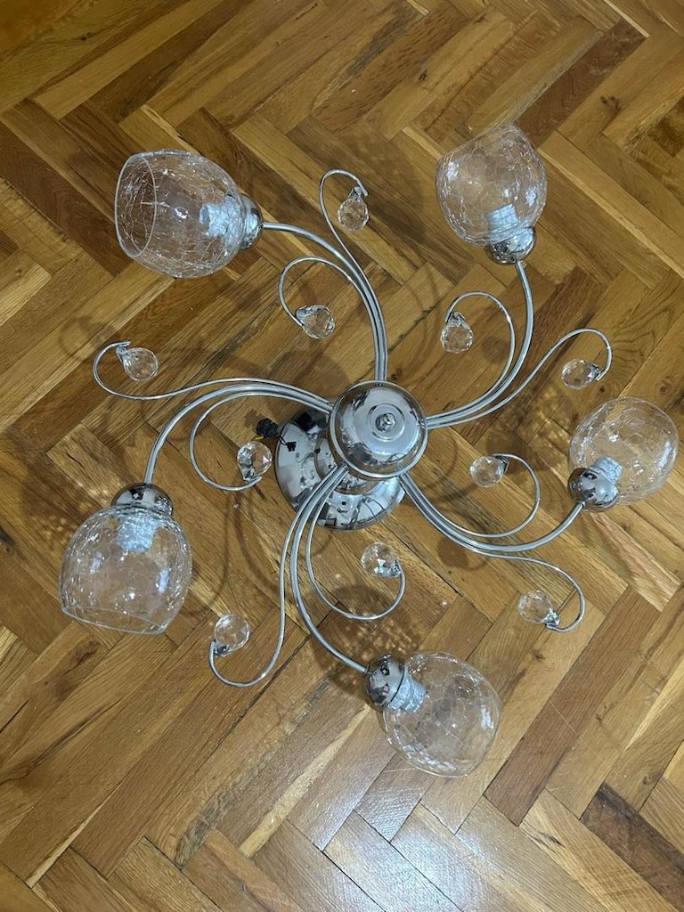parlak krom5'li modern bir tavan avizesi - 4