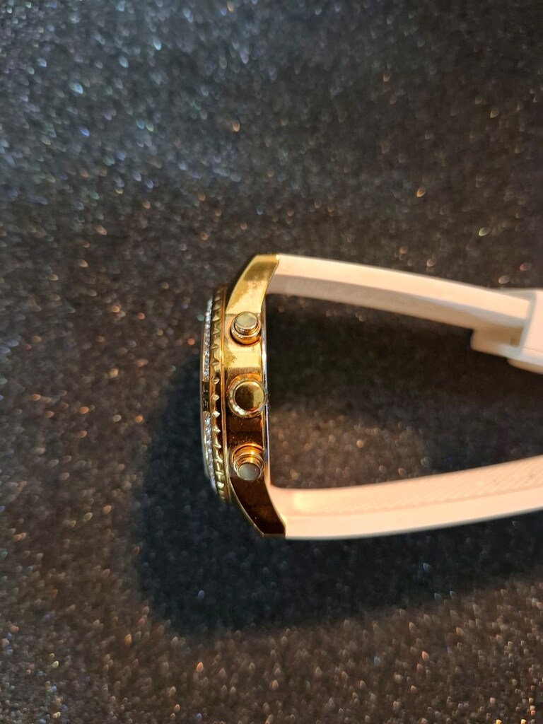 Guess Confetti Rose Gold Kristal Taşlı Beyaz Silikon Kadın GUW1098L5 - 6