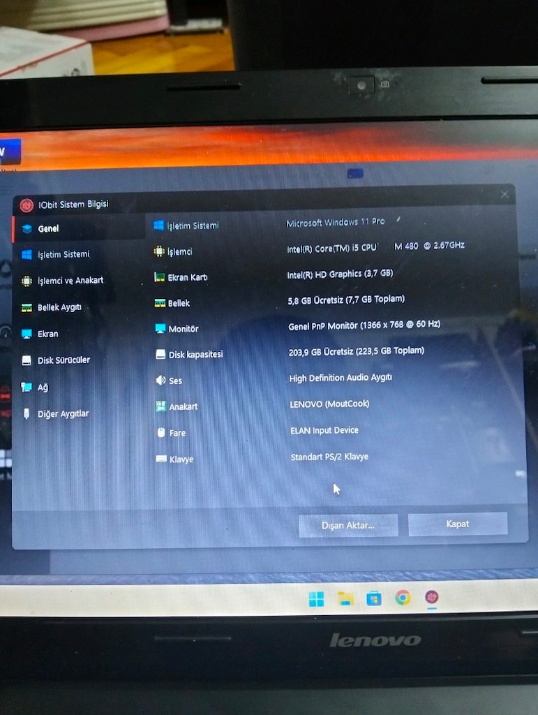 LENOVO B560 i5 işlemcili laptop - 6