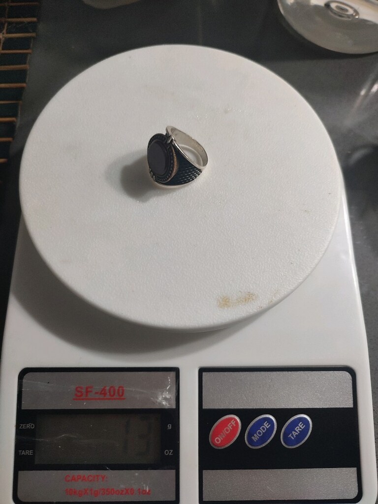 925 AYAR GÜMÜŞ ÇEMBER AKİK TAŞLI OVAL MODEL ERKEK YÜZÜK - 4