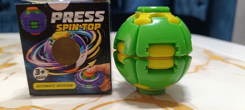 Press Spin Ball – Renkli Dönen Top - 3