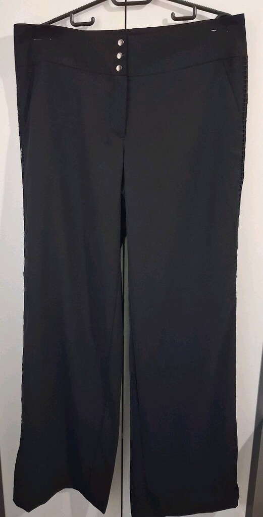 XL-XXL Siyah Fileli Ceket + Pantolon Kadın Kombin - 7