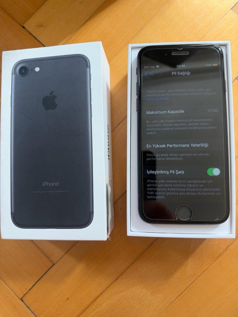 iPhone 7 32 gb siyah pil sağlığı %100 - 9