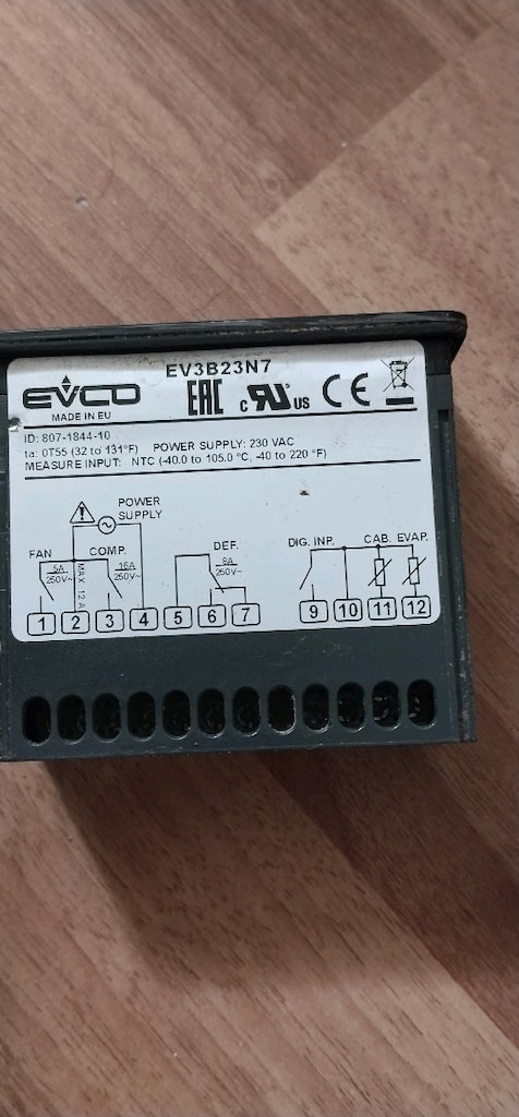Soğutma termostat dijital ayar paneli kontrol paneli,evco dixell carel - 6