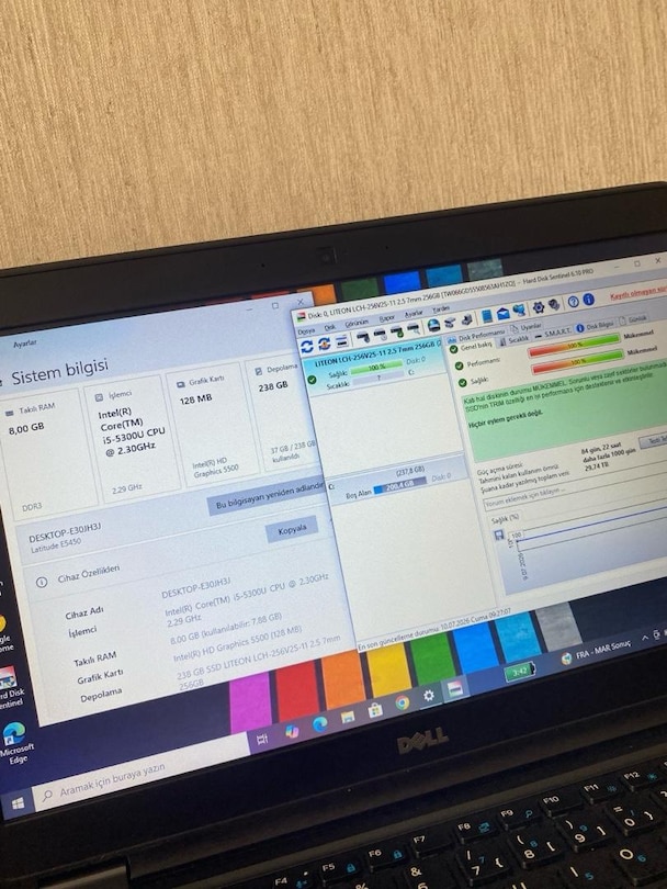 DELL-i5 vPro-8GB RAM-256GB SSD-BATARYALI-14”-ORİJİNAL PRO-LAPTOP - 3