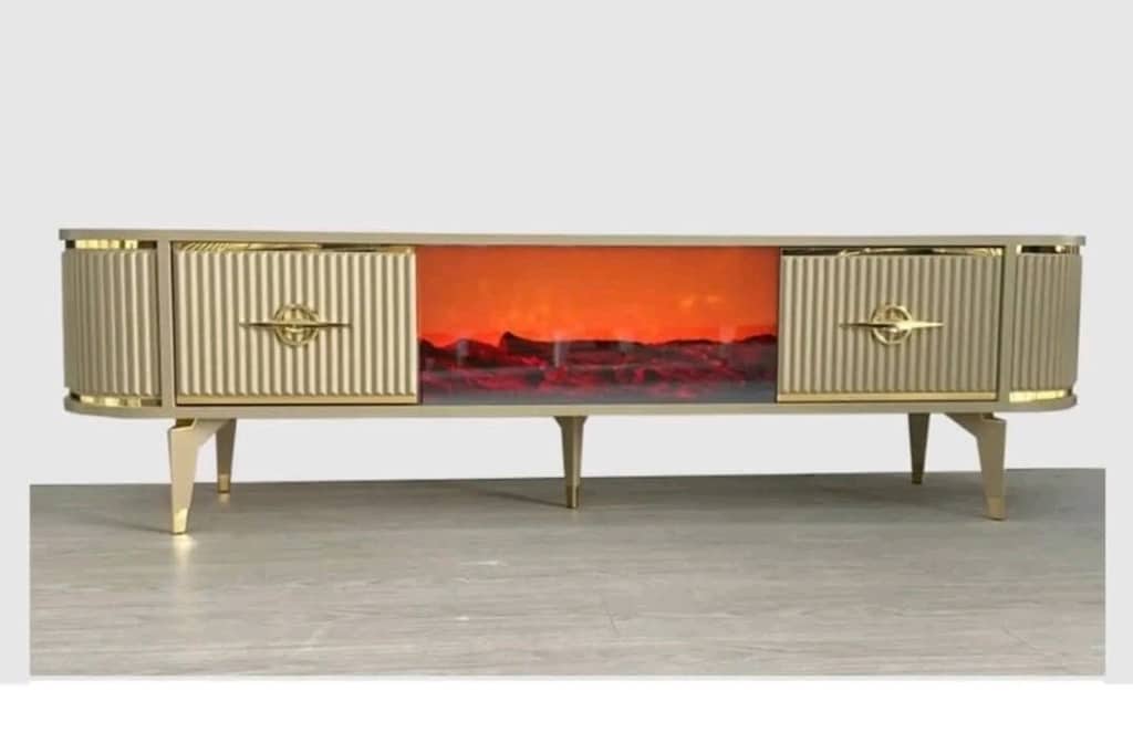 Tv ünitesi Duvar ünitesi şömineli hoparlörlü bluetooth'lu Tv Ünitesi - 2