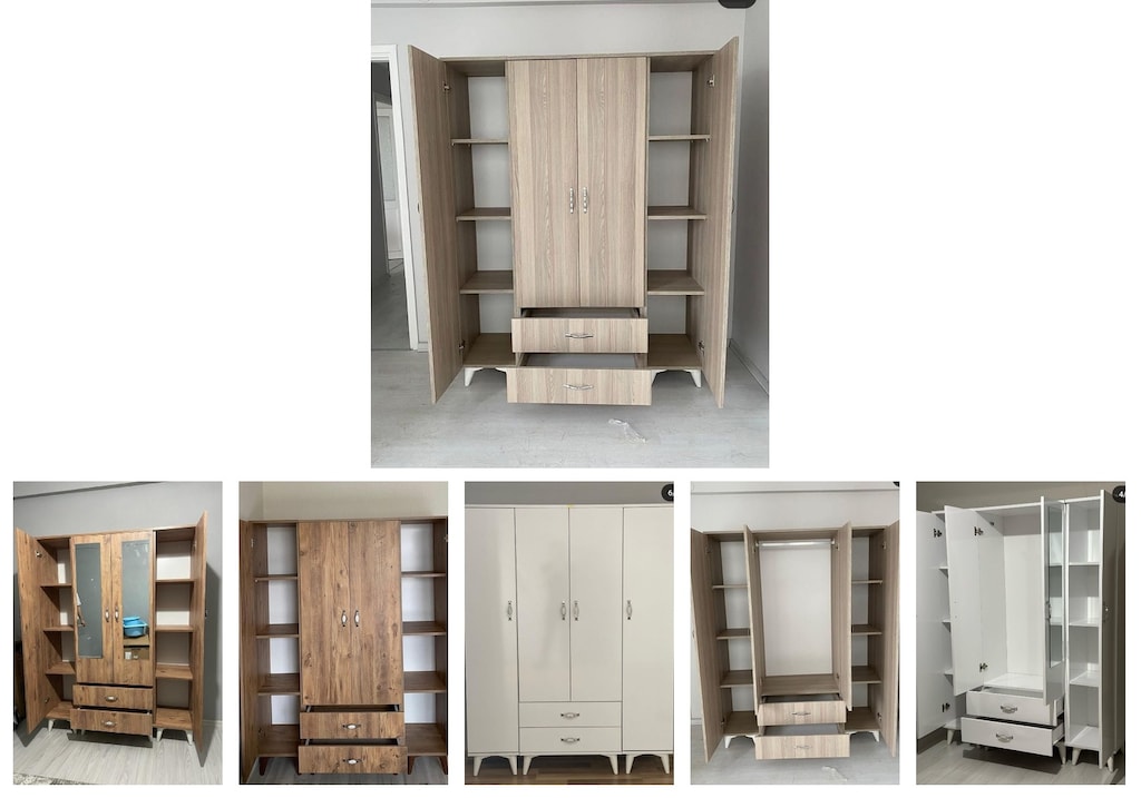 4 kapaklı elbise dolabı gghfwytjfd - 6