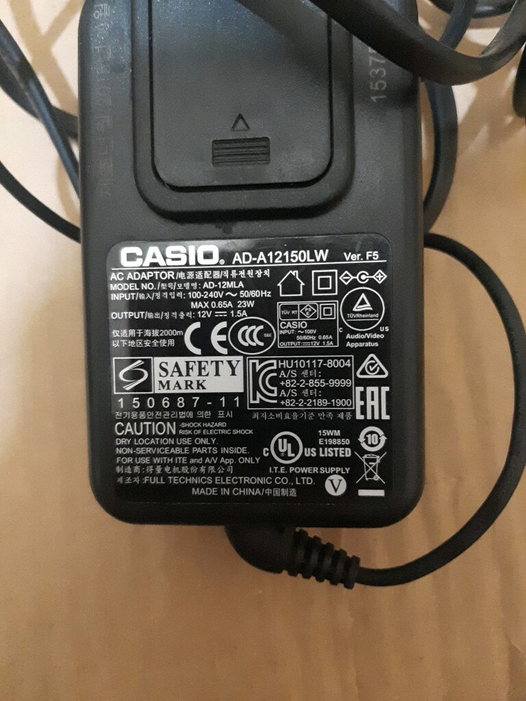 casio 12v 1.5a ad-12mla - 4
