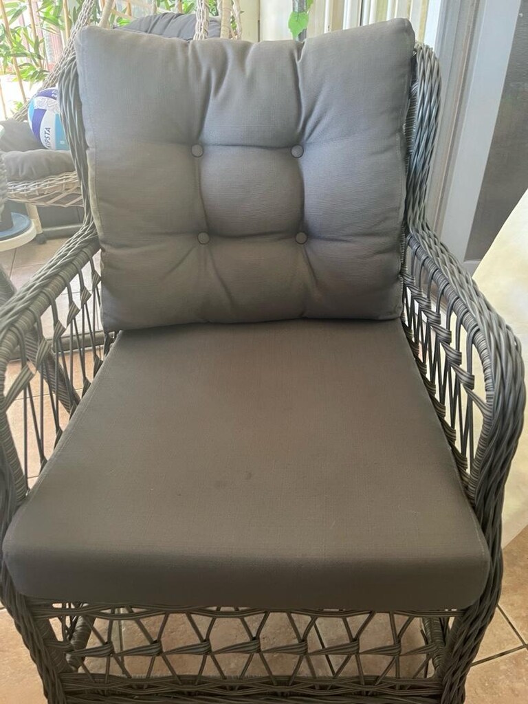rattan örme 6 kişilik masa takımı - 4