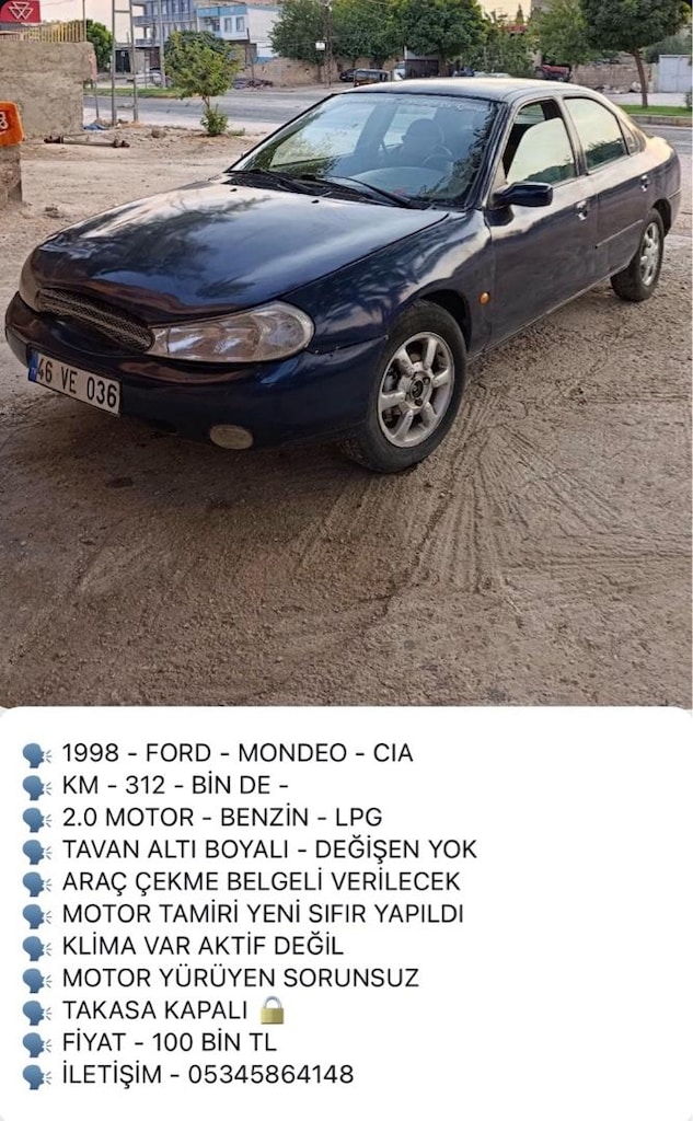 1998 FORD MONDEO uygun fiyat - 12