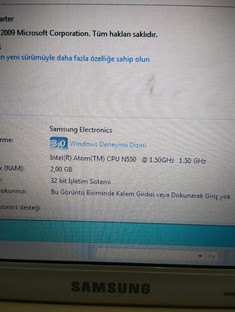 Samsung mini leptop sağlam çalışıyor pili bitik - 3