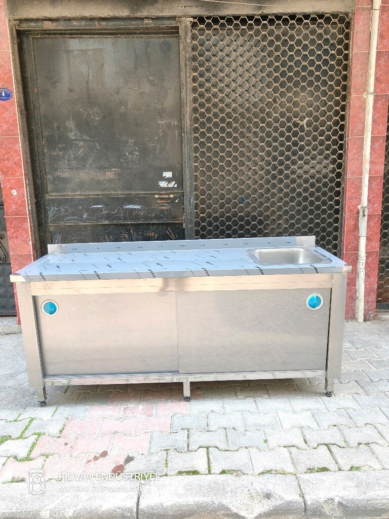 krom evye paslanmaz bulaşık yıkama lavabosu hazır mutfak eviye tezgah - 19