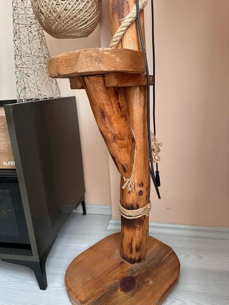 Gerçek Ağaç 3lü Lambader - 5
