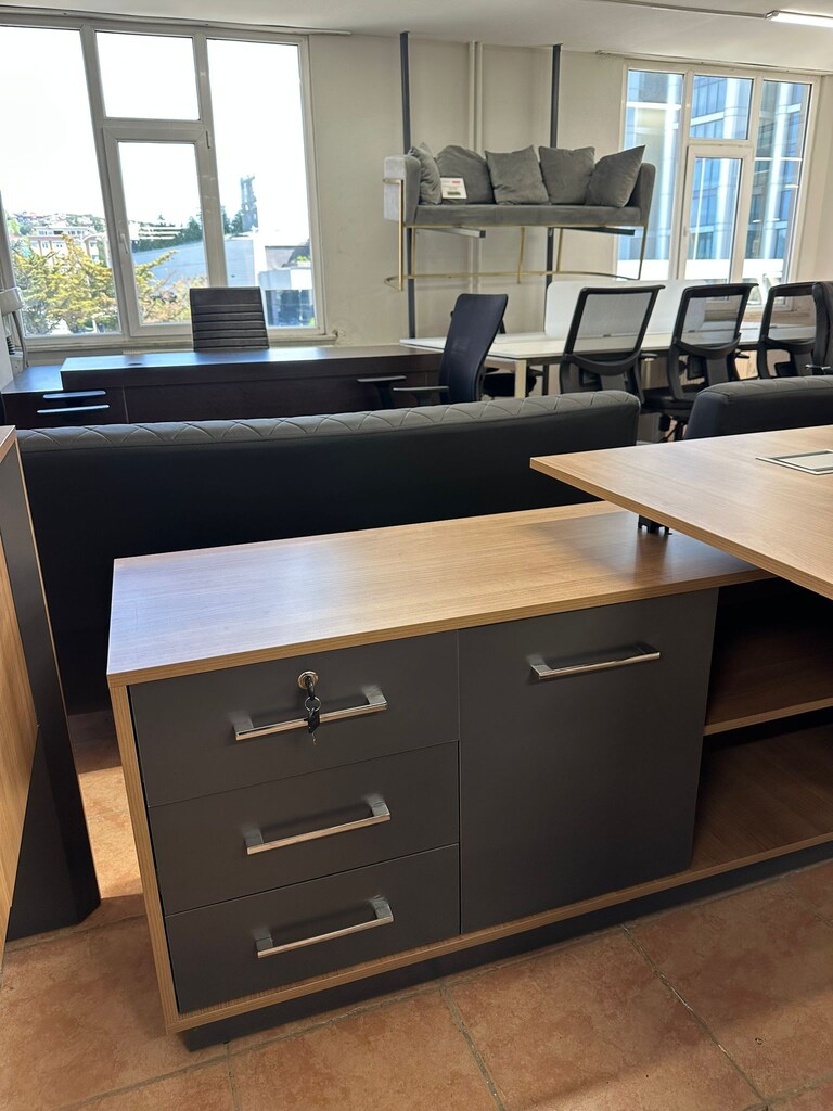 KLAS OFİS ÜSKÜDAR 180X85 MARBELLA KİRAZ MAKAM TAKIMI - 6