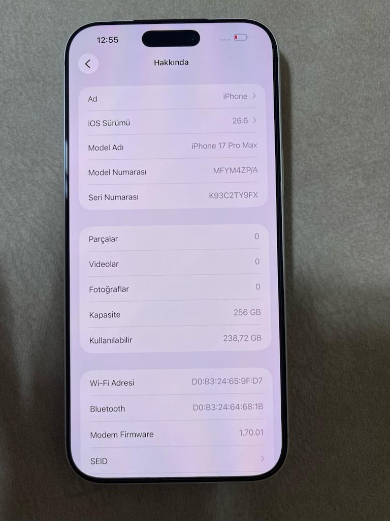 YD İPHONE 17 PRO MAX PİL 100 11 AY KULLANIMA AÇIK - 9