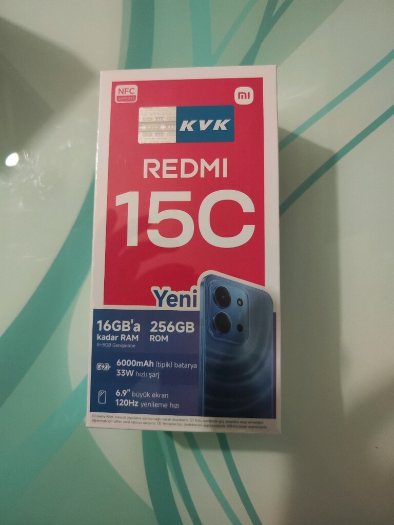 KARTA TAKSİT SIFIR KAPALI KUTU 24 AY GARANTİLİ REDMİ 15 C 8/256 GB - 2