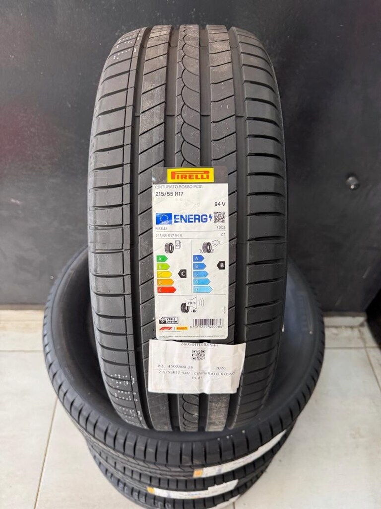 215/55R17 PİRELLİ CİNTURATO ROSSO SIFIR (DOT:10/26) ADET FİYATI - 2