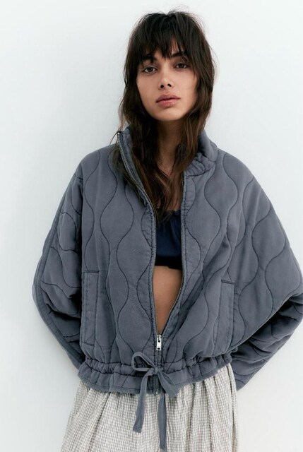 pull bear dik yaka şişme mont