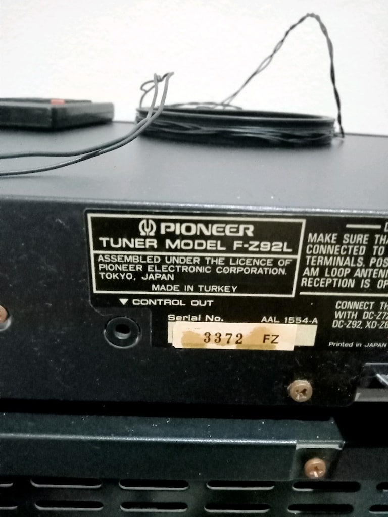 SON VE TEK FİYATTIR.Pioneer F-Z92L Müzik set Kumanda+Anteni +Pikap Çal - 6