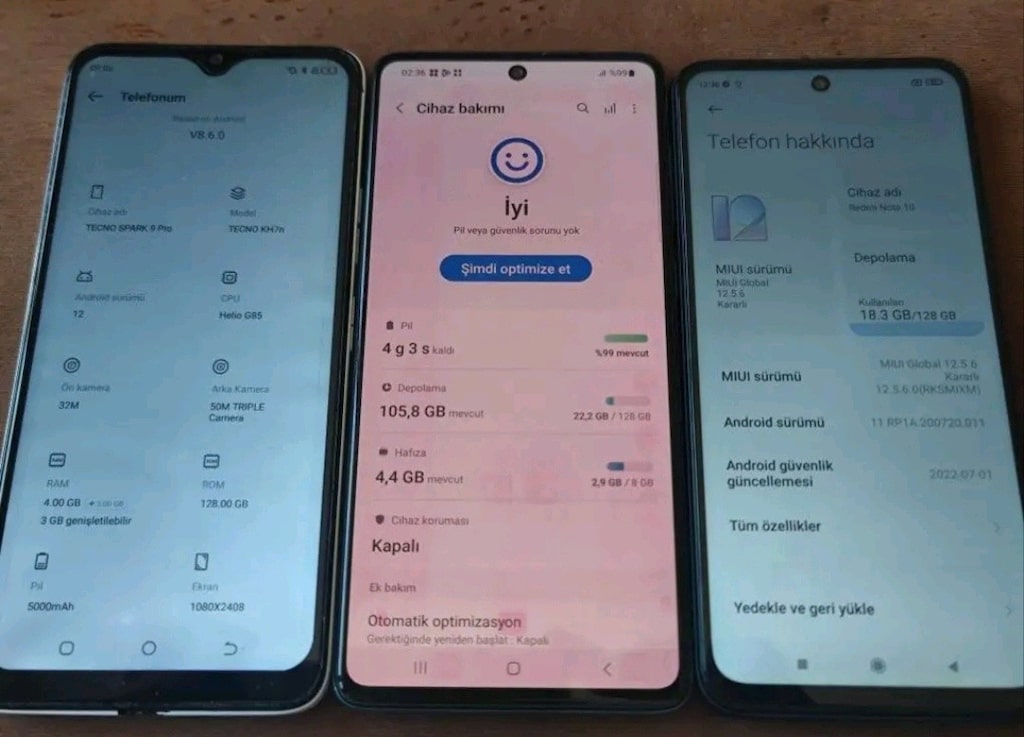 TR SAMSUNG A71 128GB HAFIZA 8GB RAM TR TEKNO SPARK 9 PRO 128GB HAFIZA - 6