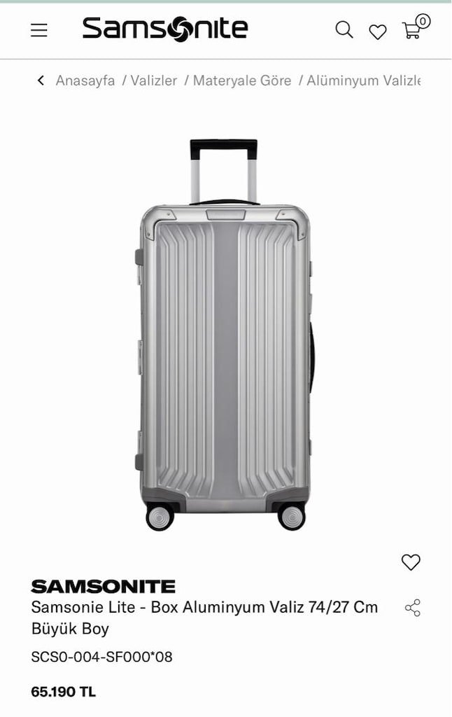 Samsonite Lite - Box Aluminyum Valiz 74/27 Cm Büyük Boy - 6