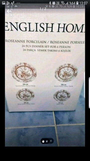 Yemek takımı yeni ürün hiç kullanılmadı kutusunda duruyor 6 kişilik