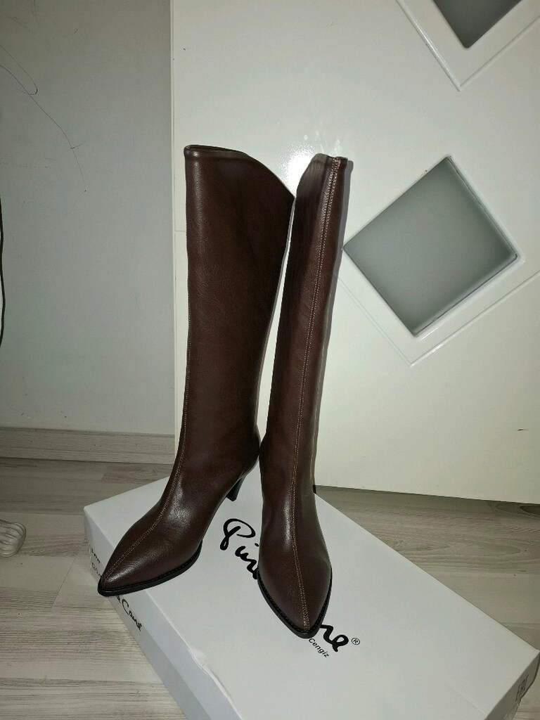 Yeni Koyu Kahverengi Çizme 39 Numara