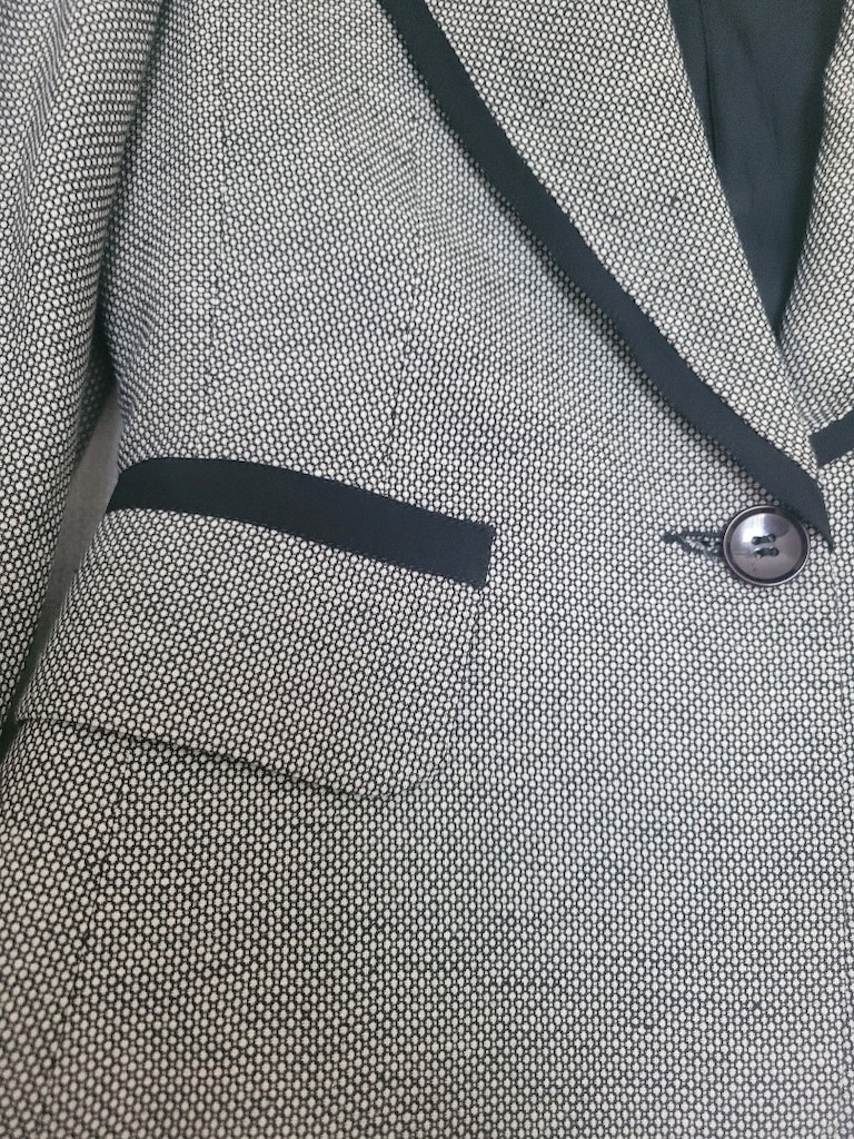 Gri Siyah 38 Beden Blazer Şık Ceket - 7