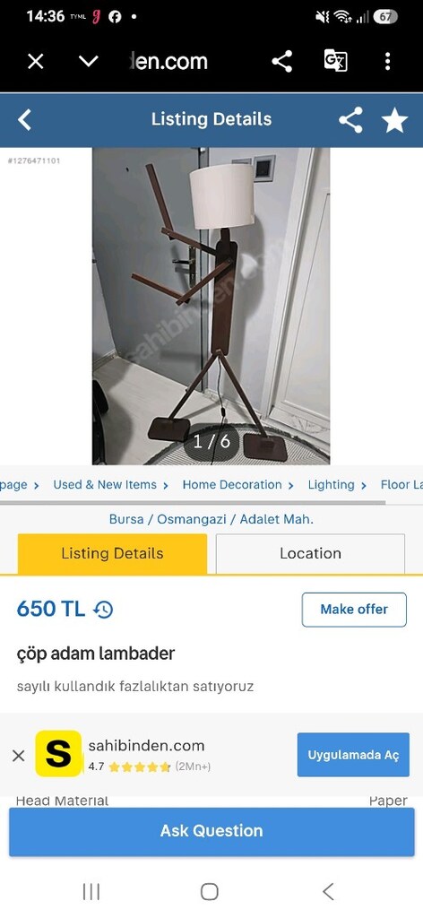 Rustik Ahşap Ayaklı Şehir Lambası - 4