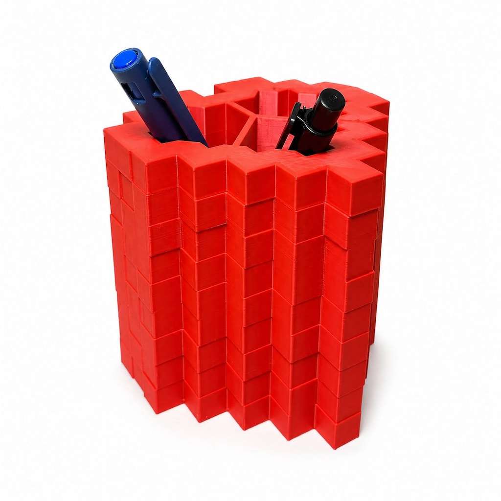 Yapı3D Piksel Tasarım Kalemlik 4’lü Set – Dekoratif Masaüstü Organizer - 4